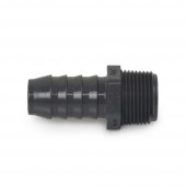 3/4" Barbed Insert x 3/4" Male NPT Threaded PVC Adapter, Sch 40, Gray Spears