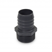 1-1/2" Barbed Insert x 1-1/2" Male NPT Threaded PVC Adapter, Sch 40, Gray Spears