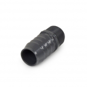 1" Barbed Insert x 3/4" Male NPT Threaded PVC Reducing Adapter, Sch 40, Gray Spears