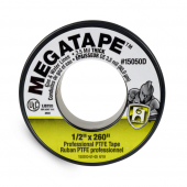 1/2" x 260" MegaTape Gray PTFE Tape Hercules