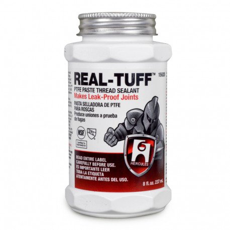Real Tuff Thread Sealant w/ PTFE, Brush Cap, 8 oz (1/2 pint) Hercules