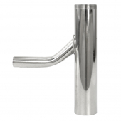 1-1/4" x 6", 22GA Tubular Trap-Ease Trap Primer Tailpiece w/ 1/2" (5/8" OD) Branch Outlet, Threaded, Chrome Sioux Chief