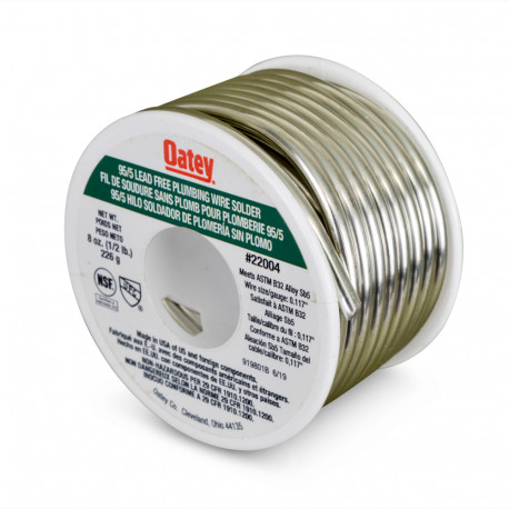 95/5 Lead Free Plumbing Wire Solder, 1/2 lb spool Oatey