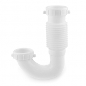 1-1/2" or 1-1/4" Flexible J-Bend, White Plastic Sioux Chief