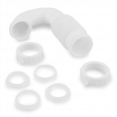 1-1/2" or 1-1/4" Flexible J-Bend, White Plastic Sioux Chief