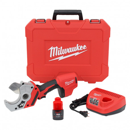 M12 Plastic Pipe Shear Kit w/ Battery, Charger & Case - up to 2-3/8" capacity Milwaukee