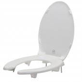 Bemis 2L2150T (White) 2" Lift Medic-Aid Plastic Elongated Toilet Seat w/ DuraGuard, Heavy-Duty Bemis