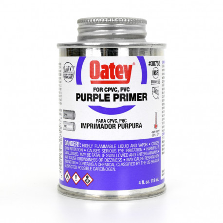 4 oz Purple PVC/CPVC Primer w/ Dauber Oatey