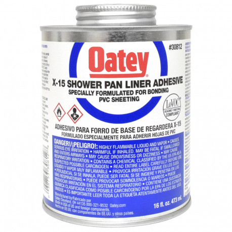 16 oz. LO-VOC X-15 PVC Shower Pan Liner Adhesive w/ Dauber Oatey