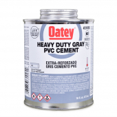 16 oz Heavy-Duty PVC Cement w/ Dauber, Gray Oatey