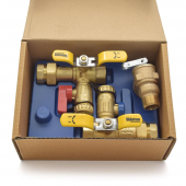 Lead-Free 3/4" NPT Tankless Water Heater Service Valve Kit w/ Pressure Relief Valve Webstone Valves