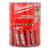 (Box of 36) Fine Point Inkzall Jobsite Permanent Markers, Black Milwaukee