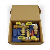 3/4" Sweat E-X-P Tankless Water Heater Service Valve Kit w/ Pressure Relief Valve, LF Webstone Valves
