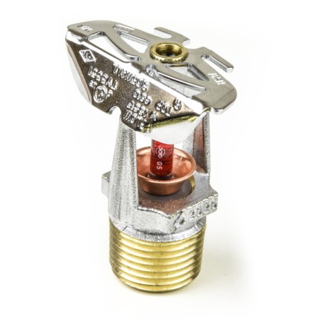 TY-B Horizontal Sidewall Fire Sprinkler Head, Standard Response, K=5.6, Chrome Plated Brass, 155F, 1/2"NPT Tyco