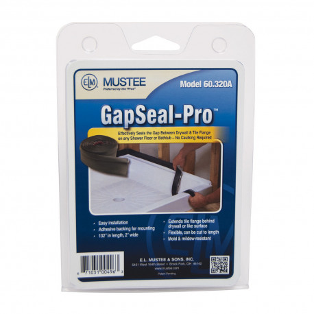 132" long x 2" high GapSeal-Pro Shower Base Flange Seal Mustee