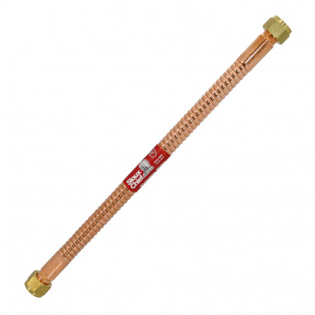 24" Flexible Copper Water Heater Connector 3/4" FIP x 3/4" FIP (Swivel) Sioux Chief