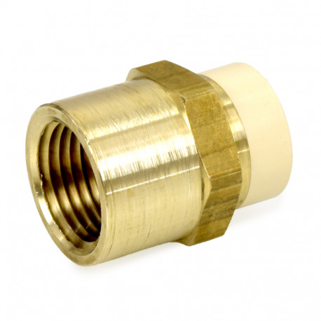 1/2" CPVC x 1/2" FIP (Female Threaded) Brass Adapter, Lead-Free Sioux Chief
