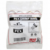 1" PEX Copper Crimp Rings (25/bag), Made in USA Sioux Chief