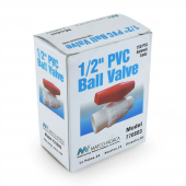 1/2" PVC Ball Valve, Solvent Weld, Sch. 40/80 Matco-Norca