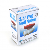 3/4" PVC Ball Valve, Solvent Weld, Sch. 40/80 Matco-Norca