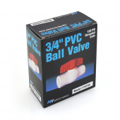 3/4" PVC Ball Valve, FPT Threaded, Sch. 40/80 Matco-Norca