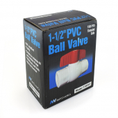 1-1/2" PVC Ball Valve, FPT Threaded, Sch. 40/80 Matco-Norca