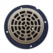 Round PVC Shower Tile/Pan Drain w/ Brushed Bronze Strainer, 2" Hub x 3" Inside Fit (less test plug) Sioux Chief