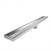 30" long, StreamLine Stainless Steel Linear Shower Pan Drain w/ Tile-in Strainer, 2" PVC Hub Sioux Chief