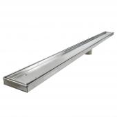 48" long, StreamLine Stainless Steel Linear Shower Pan Drain w/ Tile-in Strainer, 2" PVC Hub Sioux Chief