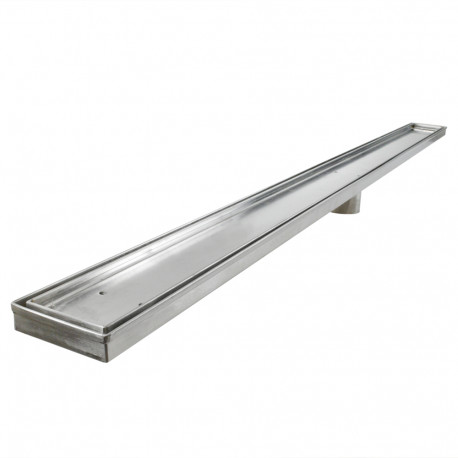48" long, StreamLine Stainless Steel Linear Shower Pan Drain w/ Tile-in Strainer, 2" PVC Hub Sioux Chief