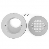 2" Hub PVC, Offset Shower Module Drain (Solvent Weld) w/ Screw-On Strainer Sioux Chief