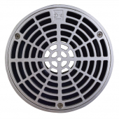 QuadDrain Round Floor Drain w/ Stainless Steel Strainer & Ring, PVC 2" Hub x 3" Inside Fit Sioux Chief