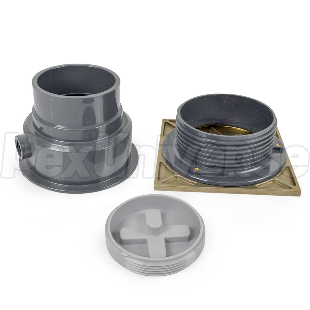 Sioux Chief 852-3PNQ, PVC Cleanout, Square, Nickel-Bronze - PexUniverse