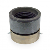 Basic Adjustable Cleanout Assembly, Round, Nickel-Bronze, 4" Push-Fit Connection Sioux Chief