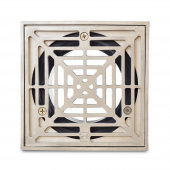High-Capacity, Square PVC Shower Tile/Pan Drain w/ Matte St. Steel Strainer, 3" Hub Sioux Chief