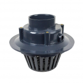 PVC Roof Drain w/ Enameled Cast Iron Dome Strainer, 3" PVC Hub Sioux Chief