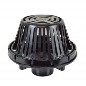 Cast Iron Roof Drain w/ Plastic Dome Strainer, 3" No-Hub Sioux Chief