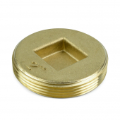 Heavy-Duty Brass Threaded Flush Cleanout Plug w/ Countersunk Square Head, 2" MIP Sioux Chief