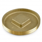 Heavy-Duty Brass Threaded Flush Cleanout Plug w/ Countersunk Square Head, 3" MIP Sioux Chief