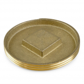 Heavy-Duty Brass Threaded Flush Cleanout Plug w/ Countersunk Square Head, 3-1/2" MIP Sioux Chief