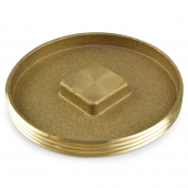 Heavy-Duty Brass Threaded Flush Cleanout Plug w/ Countersunk Square Head, 4" MIP Sioux Chief