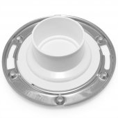 3" Inside, Total Knockout Closet Flange (TKO) w/ Swivel St. Steel Ring, SCH40 PVC Sioux Chief