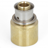 1/2" PEX Press x 3/4" Copper Pipe Adapter, Lead-Free Bronze Viega