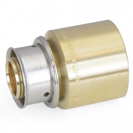3/4" PEX Press x 1" Copper Pipe Adapter, Lead-Free Bronze Viega