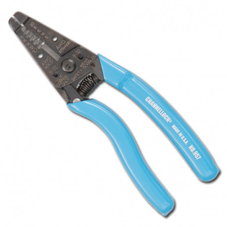 957 Channellock 7" Wire Stripper Tool, Ergonomic Handles, 10-20 AWG Channellock