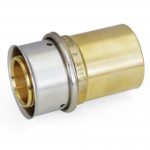 1" PEX Press x 1" Copper Fitting Adapter, Lead-Free Bronze Viega