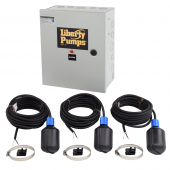 Indoor Duplex Sewage/Grinder Pump System Control w/ 20ft cord, 115/208/230V, up to 1HP (15A) Liberty Pumps