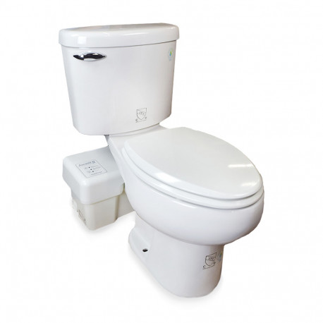 ASCENTII Complete Macerating Toilet System, Elongated Liberty Pumps
