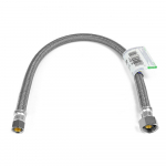 20" Poly Braided Faucet Connector (1/2" FIP x 3/8" Compr.)