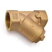 2" Threaded Y-Strainer, Cast Bronze, with Plug Wright Valves